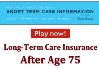 Long term care insurance after age 75
