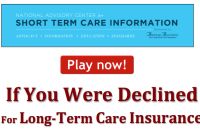 If you were declined for Long term care insurance