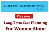 Long term care insurance for single, divorced or widowed women