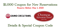 $1,000 Coupon Overseas Adventure Travel