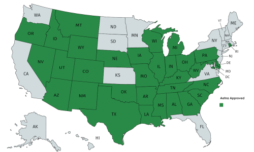 Approved states Aetna Recovery Care and Home Care Plus