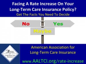 Long term care insurance rate increase information