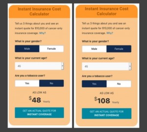 Critical illness insurance cost calculator